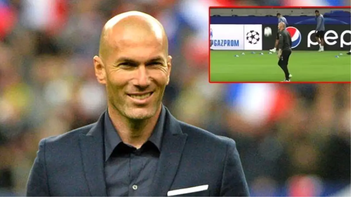 Zinedine Zidane, Antrenmanda Hünerlerini Sergiledi