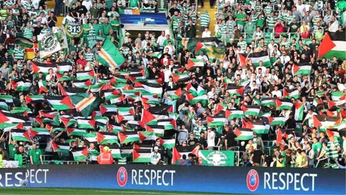 UEFA Celtic\'e, Taraftarların Filistin Bayrağı Açması Sebebiyle Para Cezası Verdi