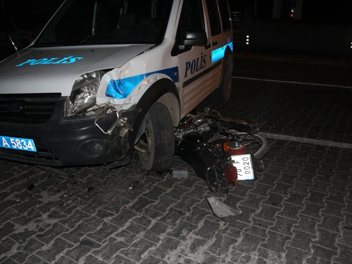 Ermenek\'te Trafik Kazası: 1 Yaralı