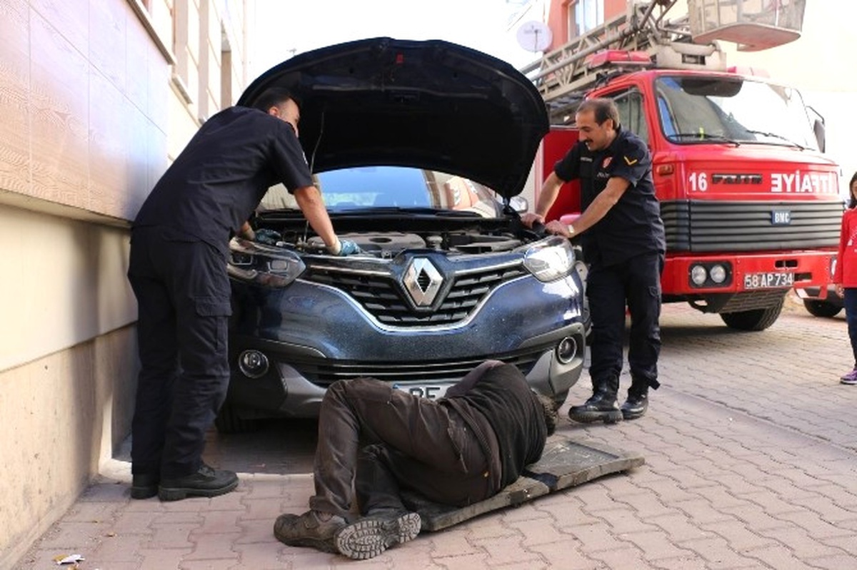Soğuktan Üşüyen Yavru Kedi, Sığınak Olarak Araba Motorlarını Seçti