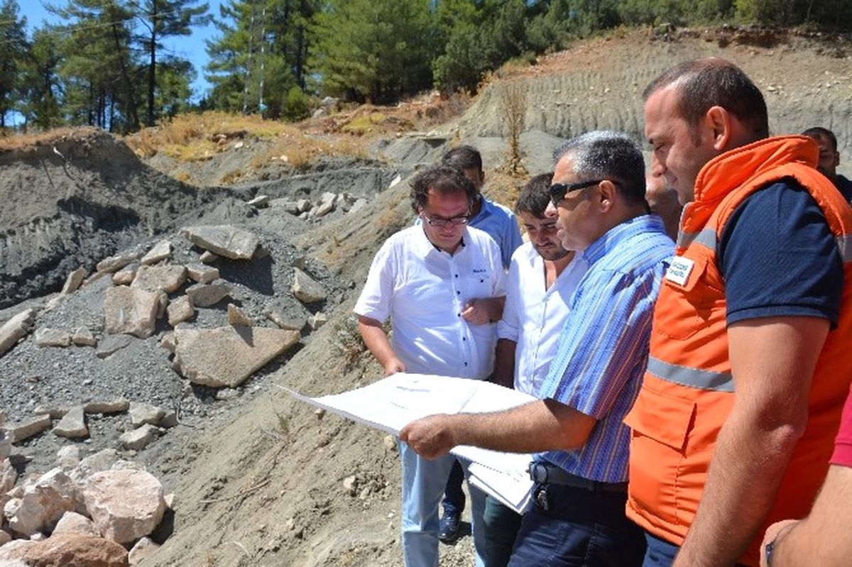 Coşkun, Kaş İkizce Barajı ve Sulama İnşaatını İnceledi