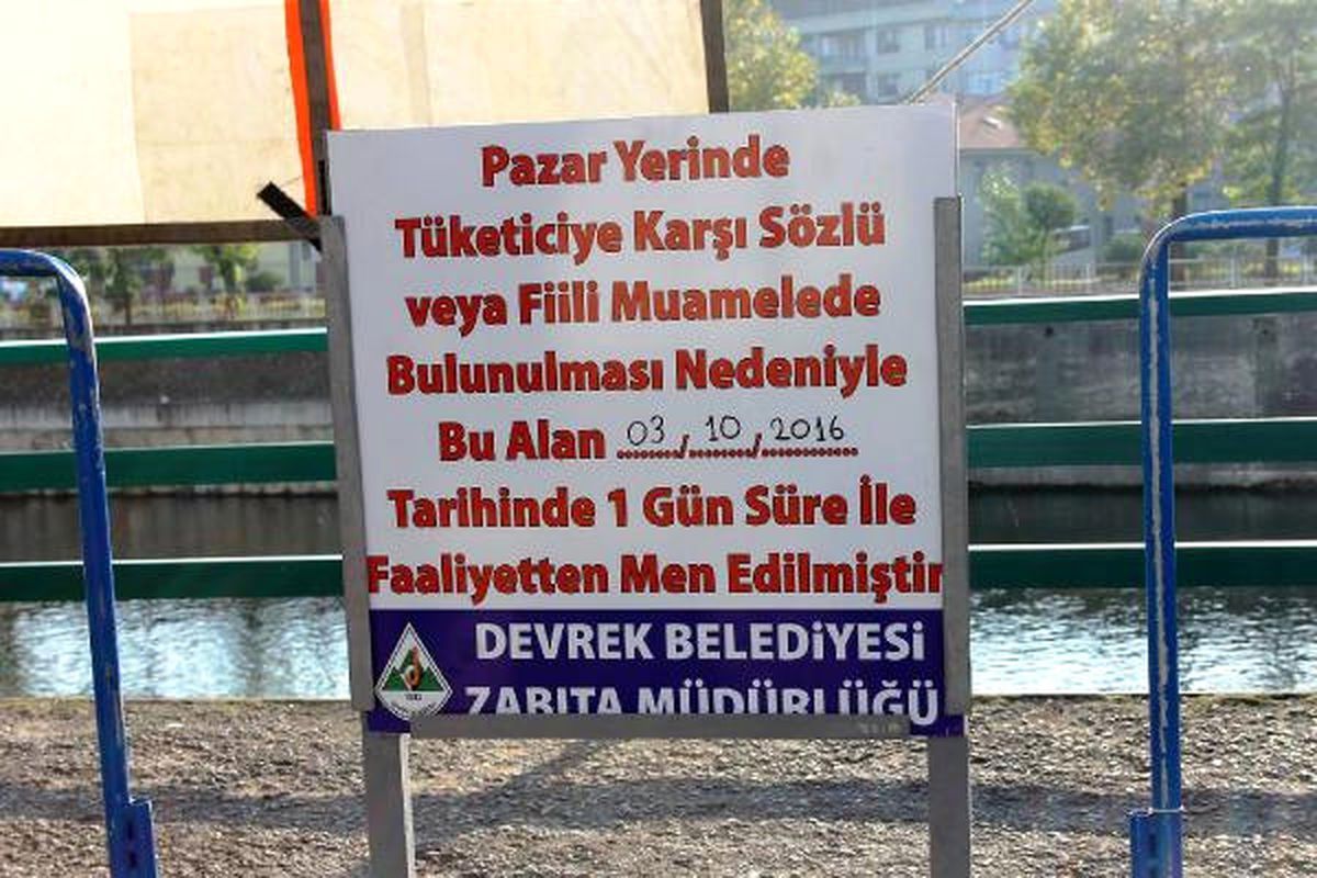 Tüketiciye Kötü Davranan Esnafa Tabelalı Kapatma