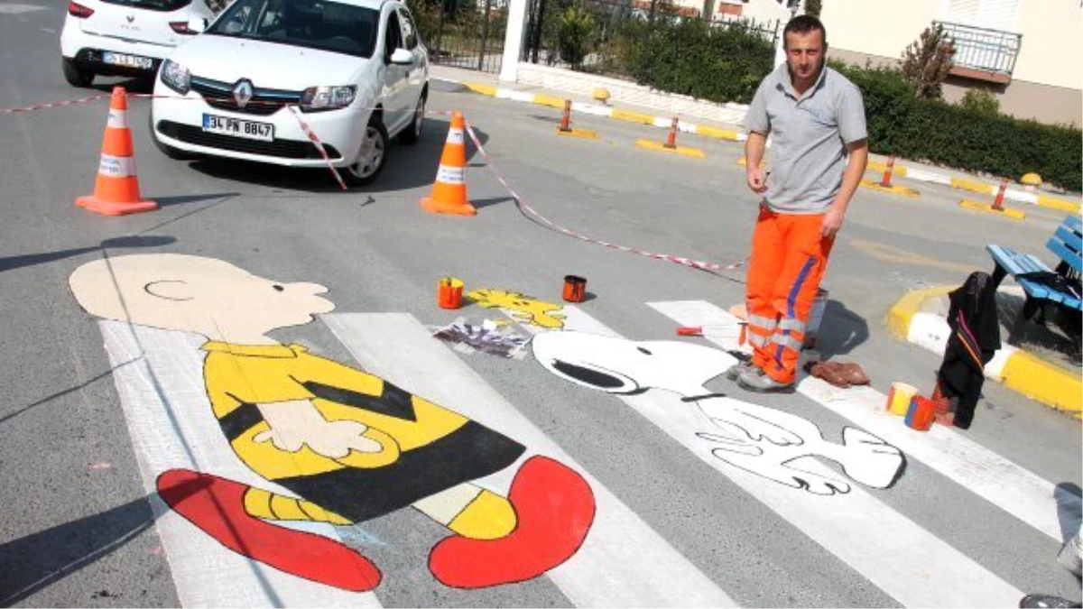 3 Boyutlu Yaya Geçidi Çocukların Dikkatini Çekmeyi Amaçlıyor