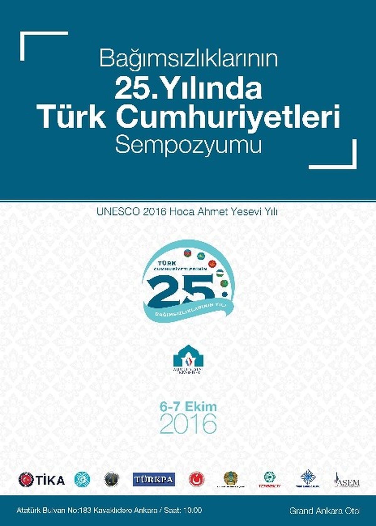 Bağımsızlıklarının 25. Yılında Türk Cumhuriyetleri Sempozyumu" Ankara\'da Başlıyor