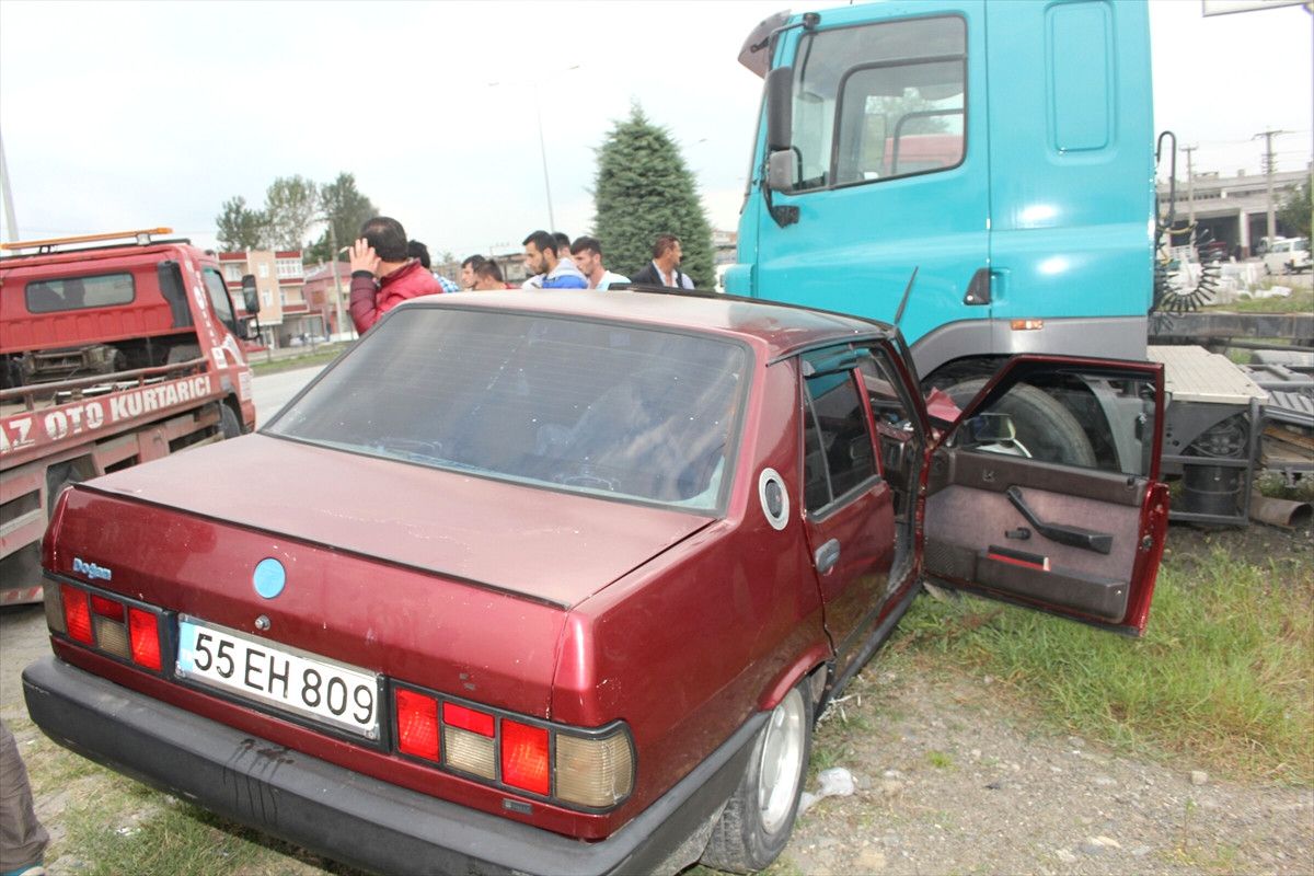 Samsun\'da Trafik Kazası: 1 Yaralı