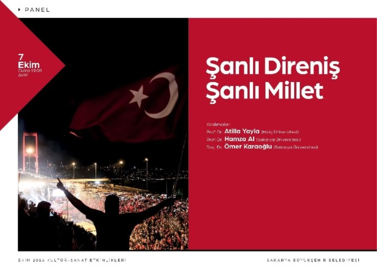 Akm\'de "Şanlı Millet Şanlı Direniş" Konulu Konferans Yapılacak