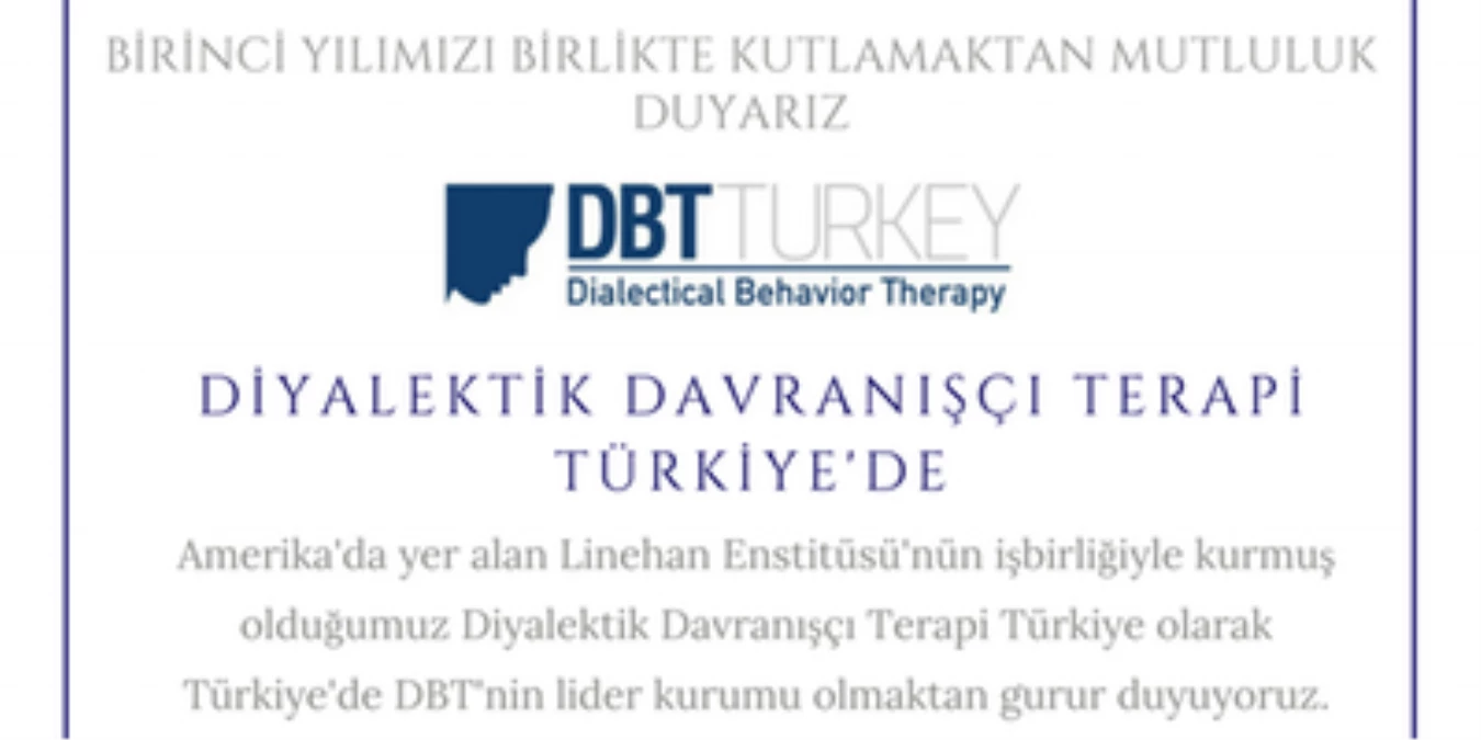 Diyalektik Davranışçı Terapi Türkiye