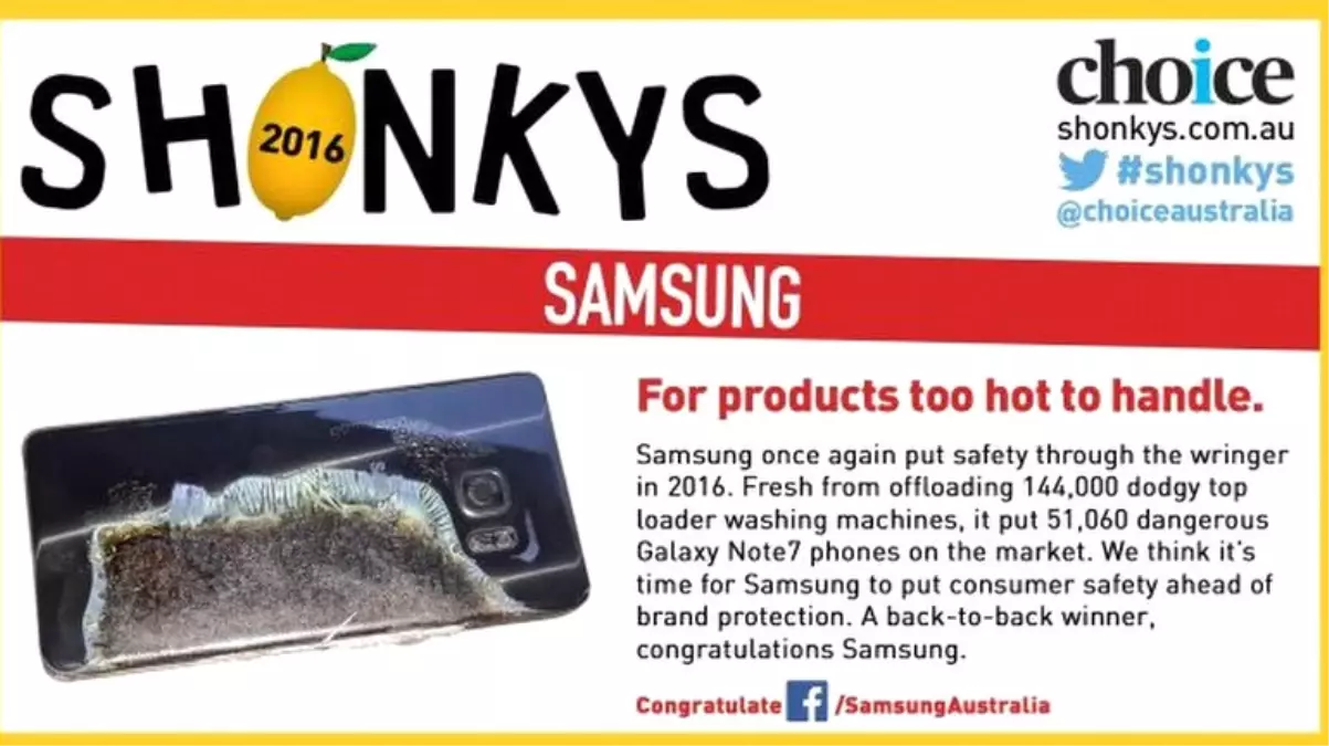 Galaxy Note 7\'ye "Külüstür" Ödülü!