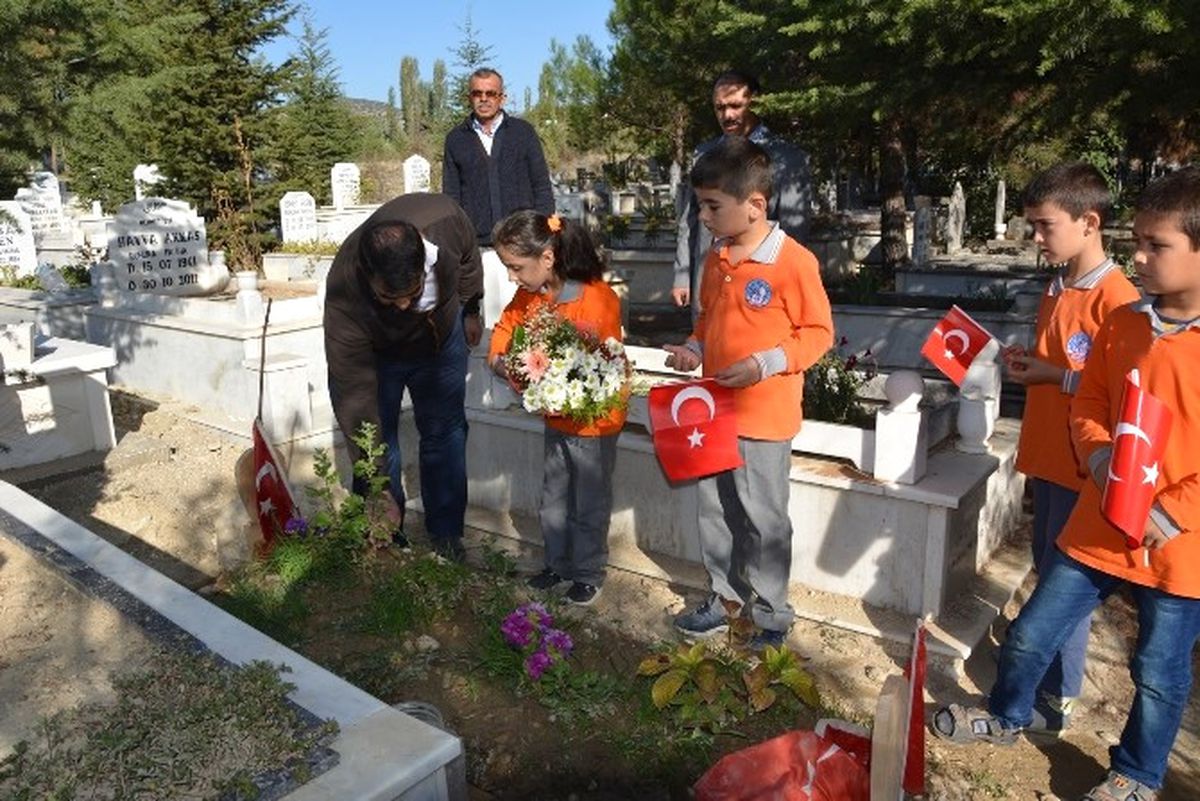 Öğrenciler, Şehit Ağaroğlu\'nun Mezarını Ziyaret Etti