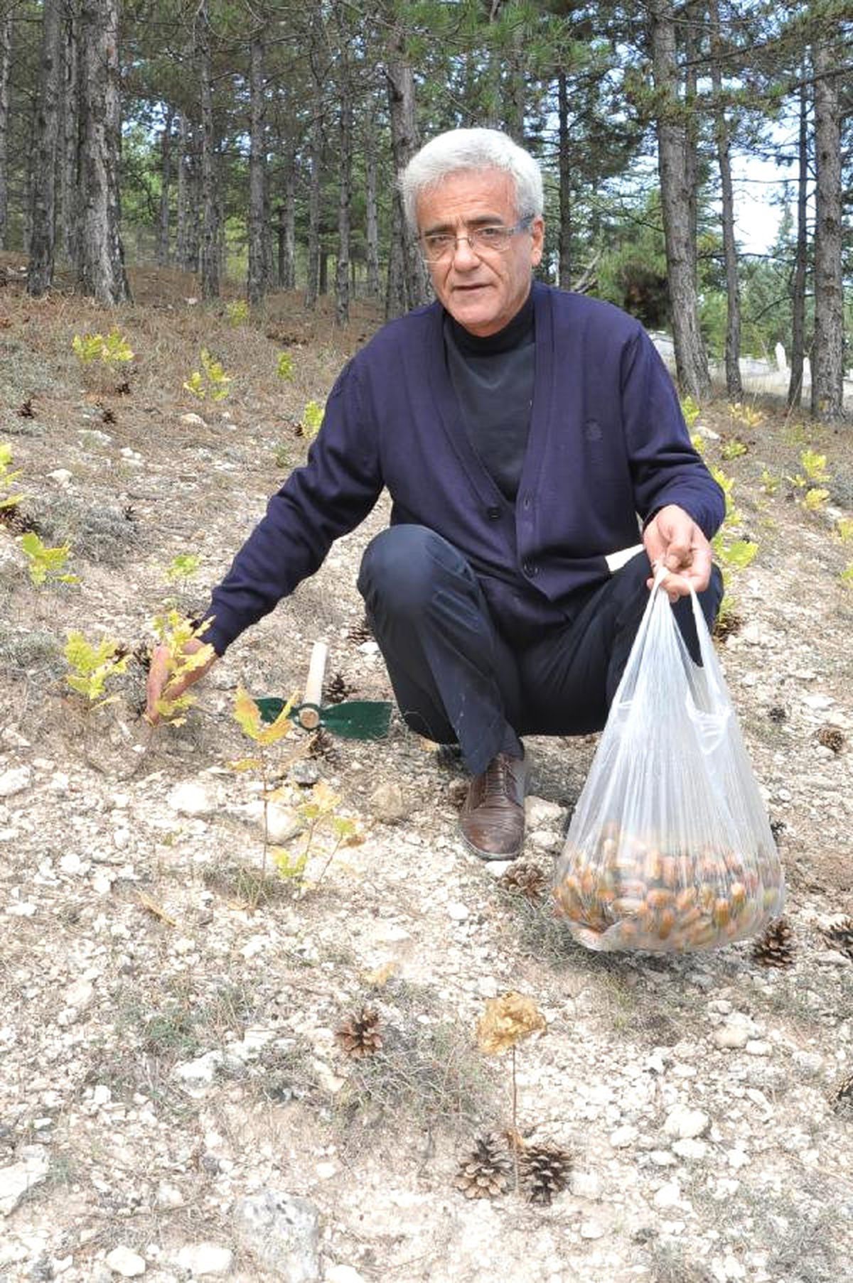 Emekli Öğretmen 1 Yılda 45 Bin Fidan Dikti