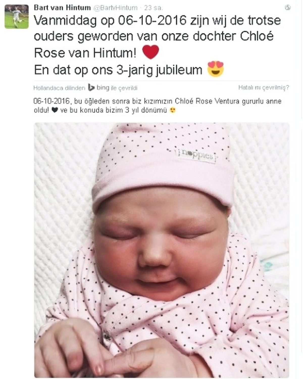 Gaziantepsporlu Bart Van Hintum\'un Mutlu Günü