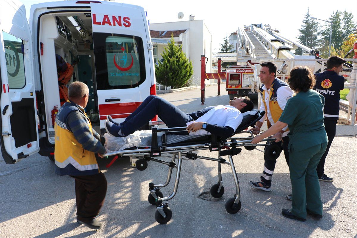Gümüşhacıköy Devlet Hastanesi\'nde Yangın Tatbikatı