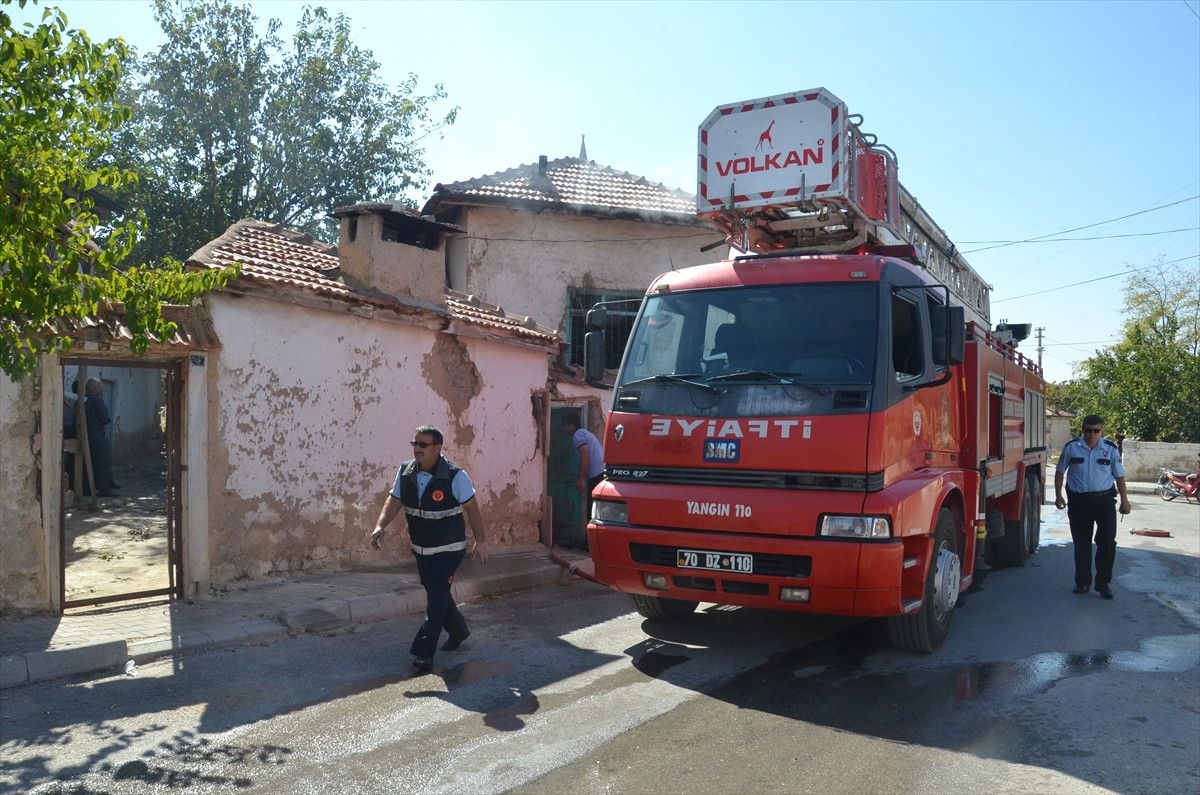 Karaman\'da Ev Yangını
