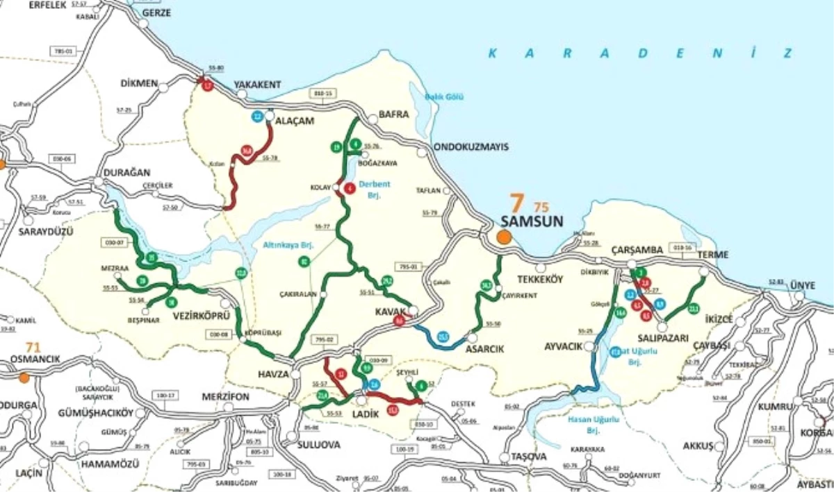 Karayolları\'ndan Samsun\'a 72 Milyon TL\'lik Yol Yatırımı