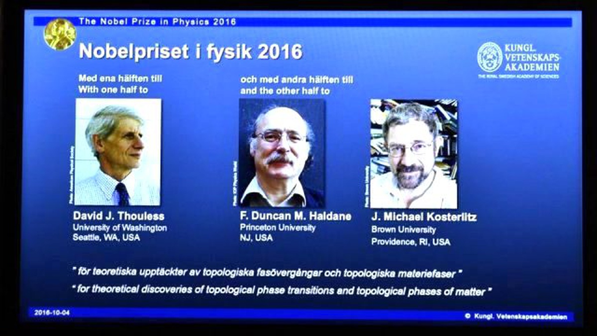 Nobel Fizik Ödülü \'Maddenin Sıradışı Hallerine\'