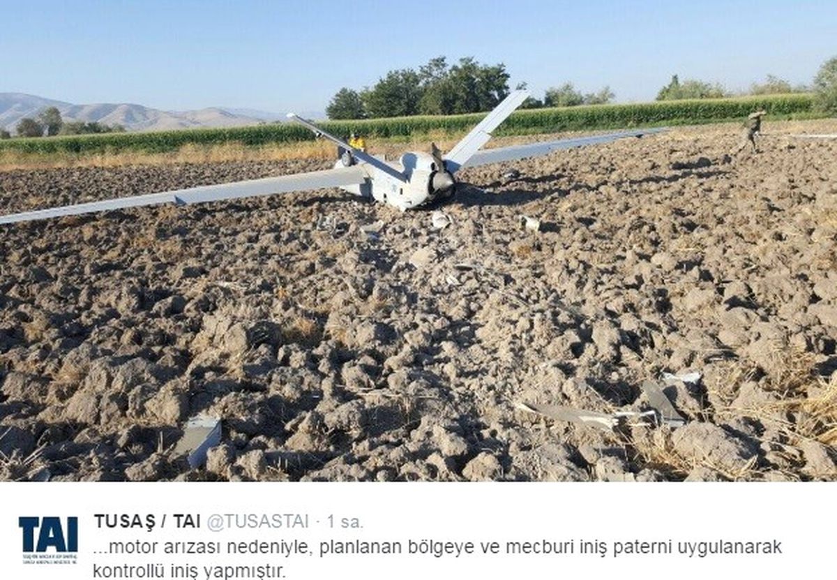 Motoru Arızalanan İha, Elazığ\'da Zorunlu İniş Yaptı