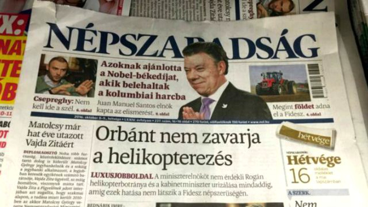 Macaristan\'da Nepszabadsag Gazetesinin Kapatılması