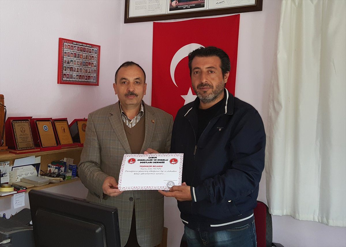 Engellilerden, Terör Mağdurları Derneğine Plaket