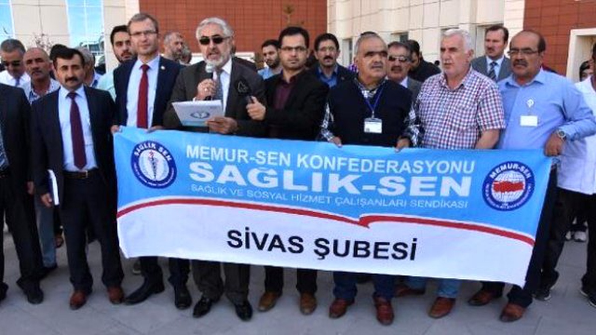 Görüntülü Haber) Sivas\'ta Sağlık-Sen\'den Döner Sermaye Tepkisi