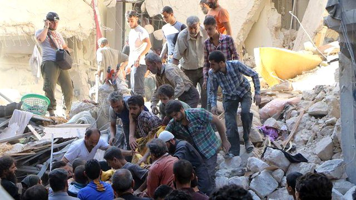 Halep\'te Yerleşim Alanına Saldırı