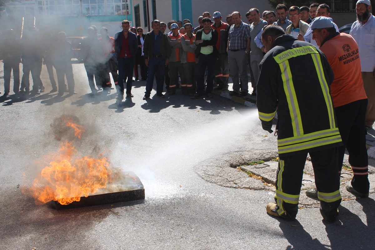 Beyşehir\'de Sağlık Personelinin Yangın Tatbikatı
