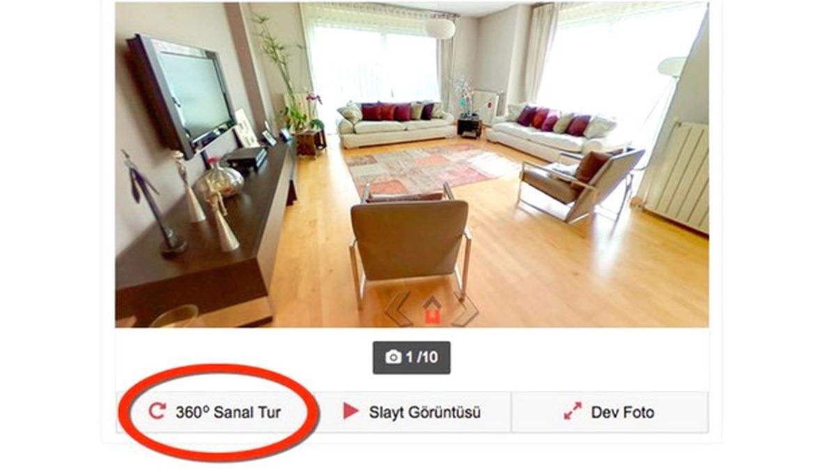 Sanal Tur" Deneyimi Hürriyet Emlak\'ta