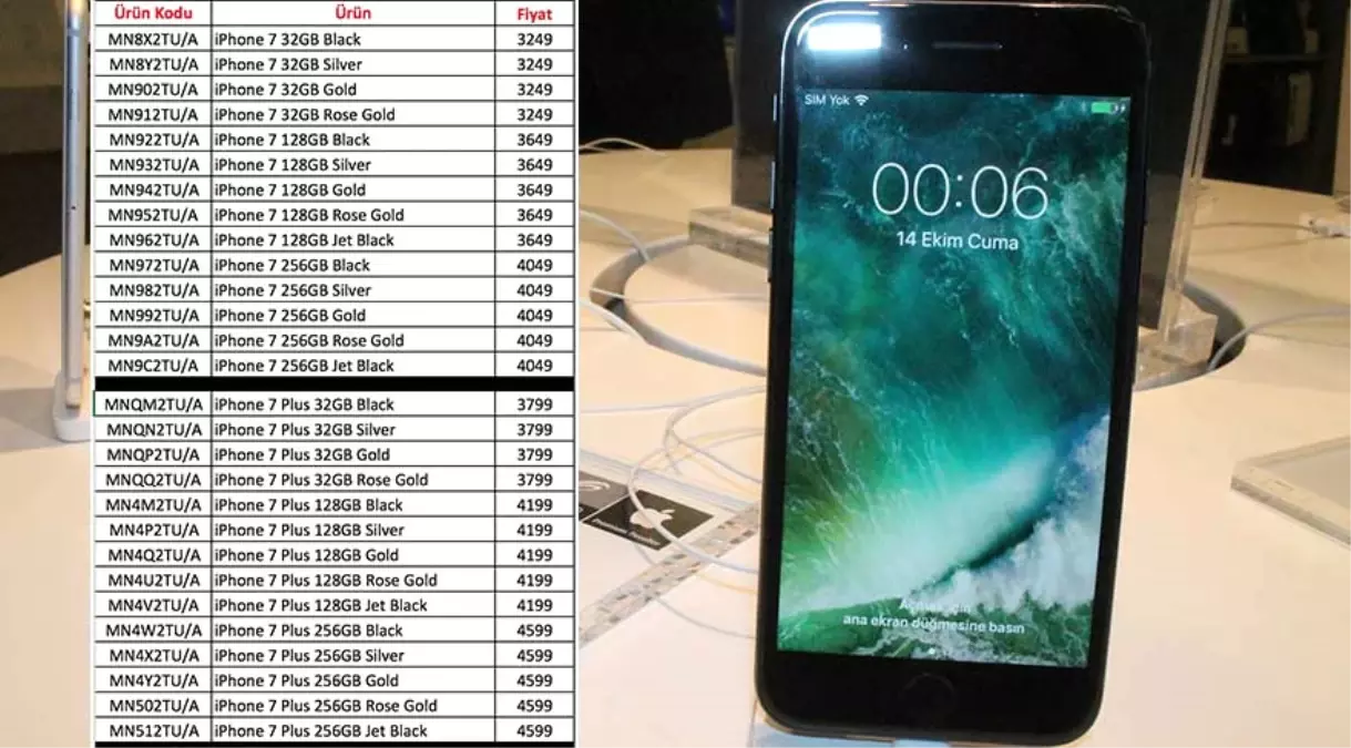 İphone 7 Fiyat Listesi, Türkiye\'de Satışlar Başladı