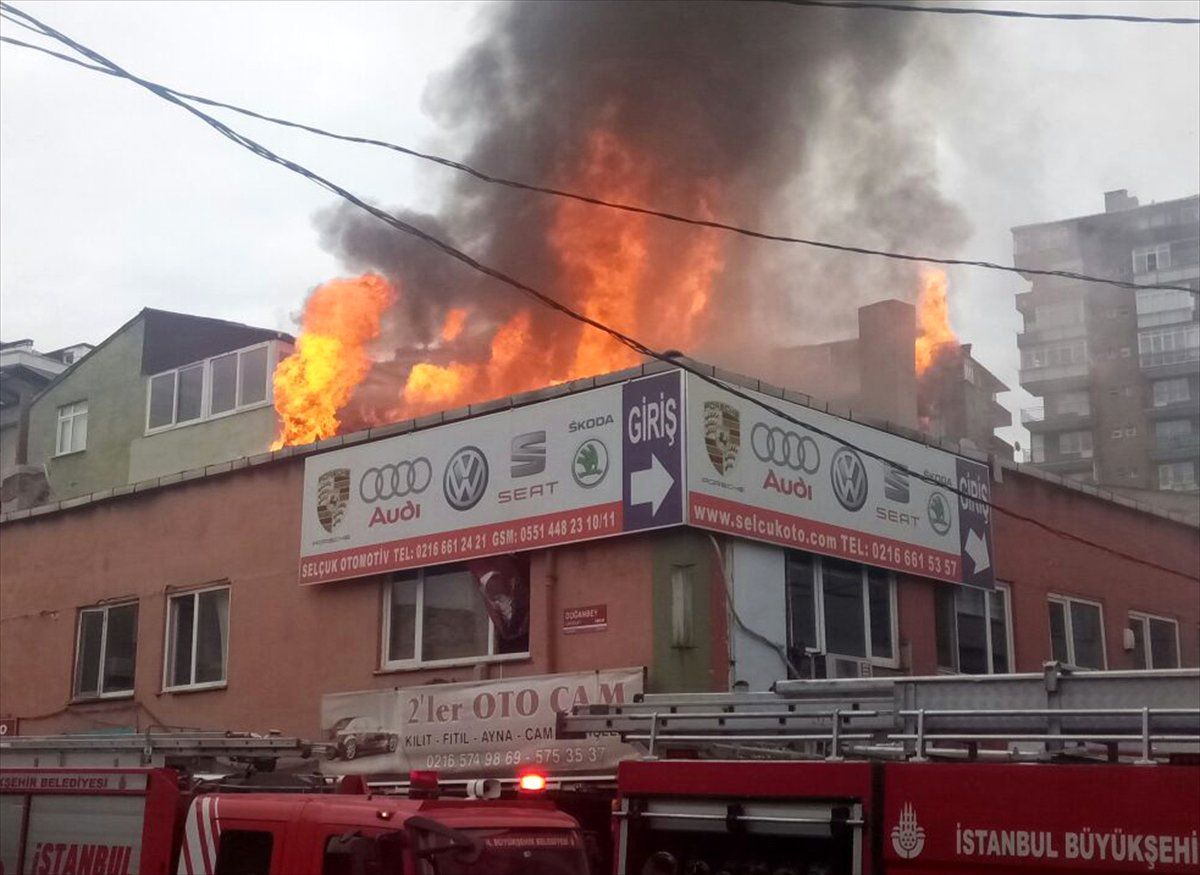 Bostancı Oto Sanayisinde Yangın
