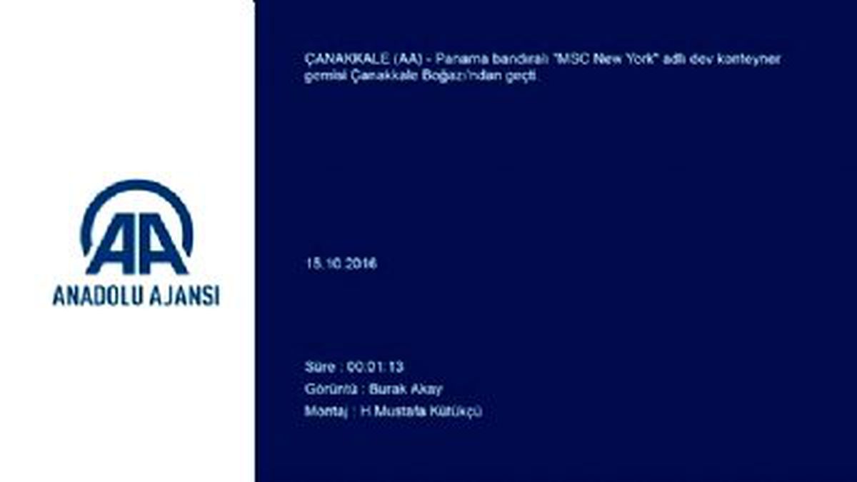 Çanakkale Boğazı\'nda Ulaşıma Dev Gemi Ayarı