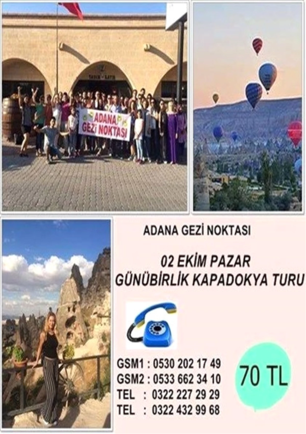 Kapadokya Turu Günübirlik 70 Tl