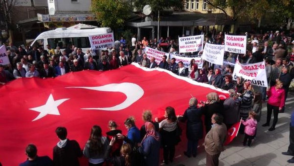Kemerburgaz\'da \'Madene Hayır\' Eylemi