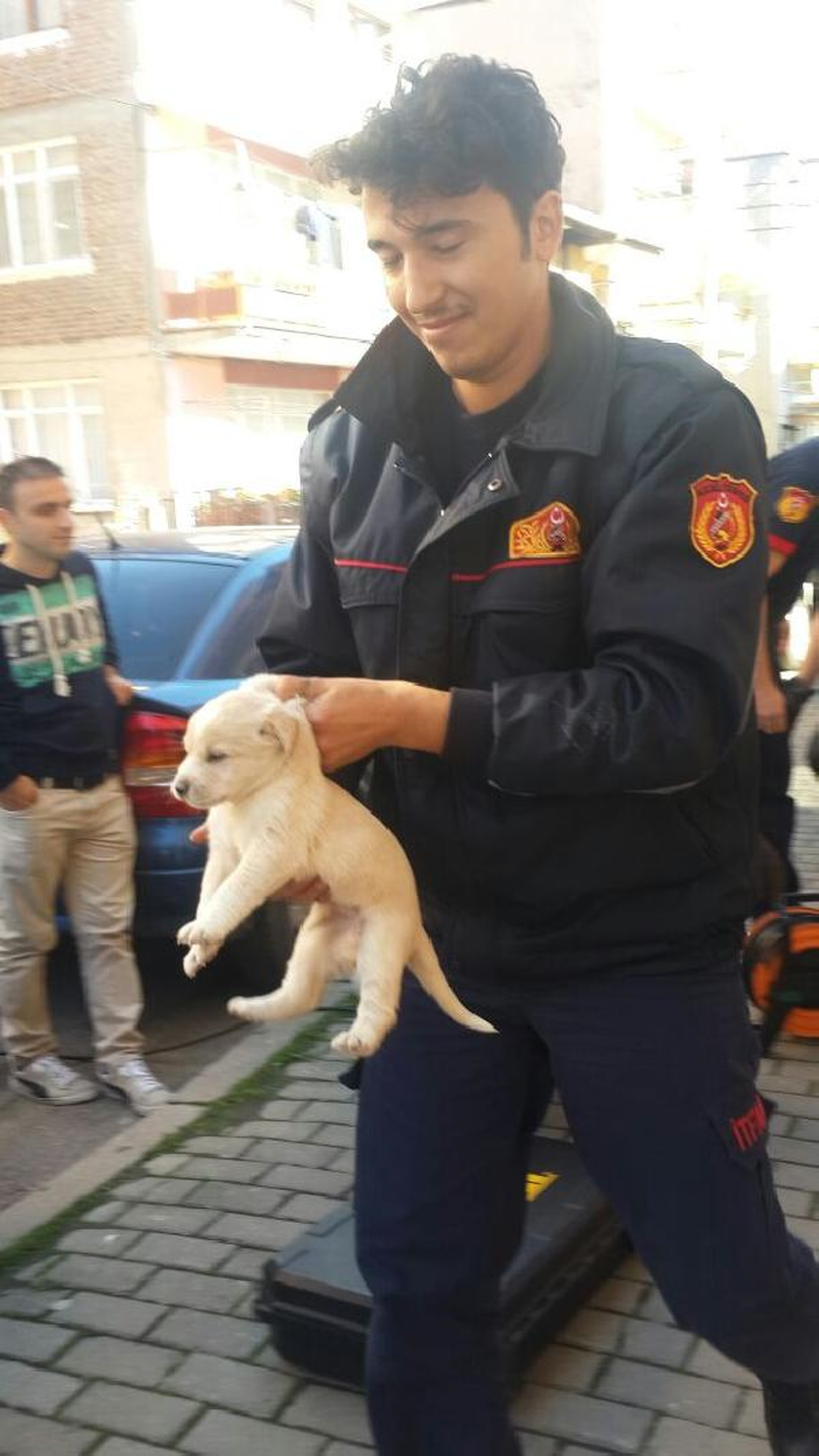 Kuyuya Düşen 8 Yavru Köpeği İtfaiye Kurtardı