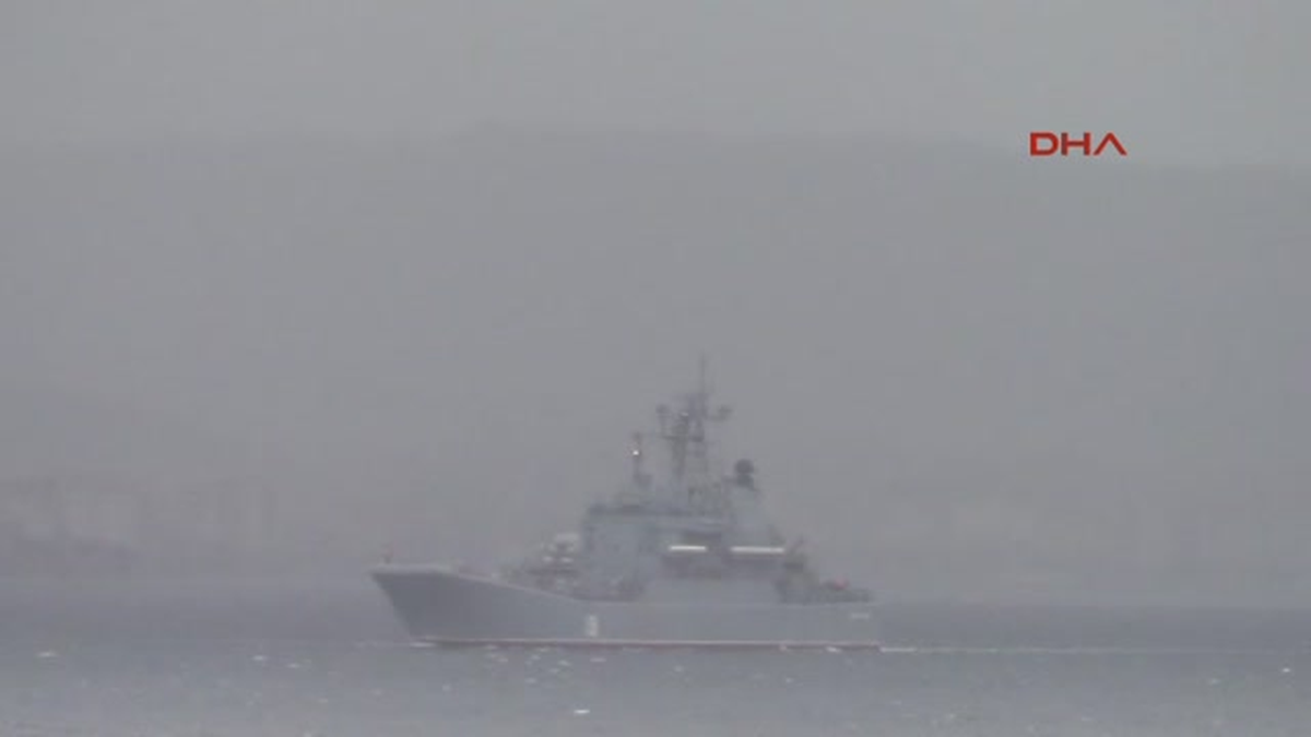 Çanakkale-Rus Savaş Gemisi Ceasar Kunikov Akdeniz\' E Iniyor