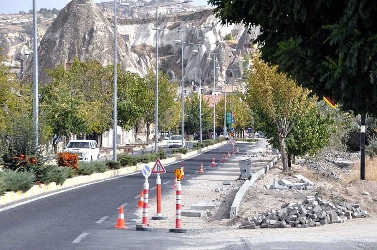 Göreme\'de Kaldırım Çalışmaları Yapılıyor