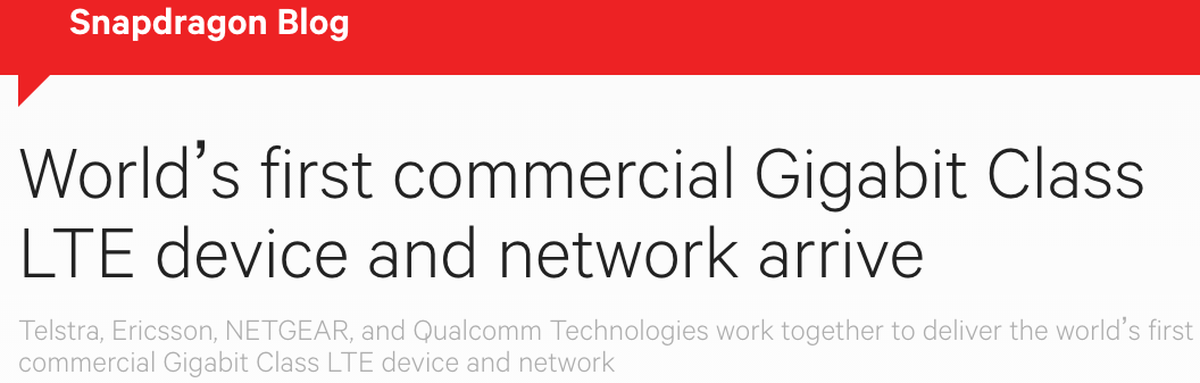 Mobilde Gigabit Devri Başlıyor, Qualcomm Snapdragon X16