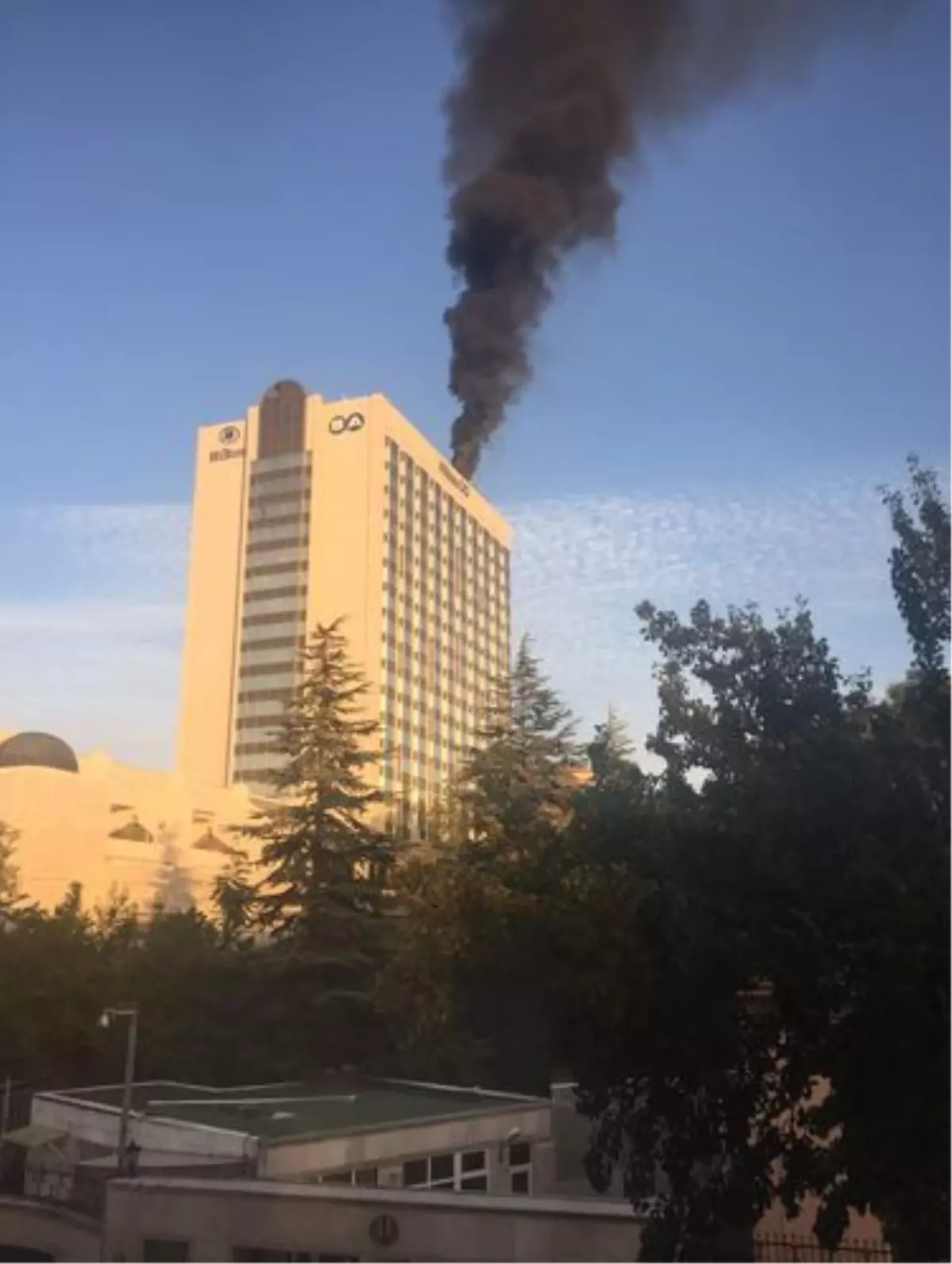 Son Dakika! Ankara Hilton'da Yangın