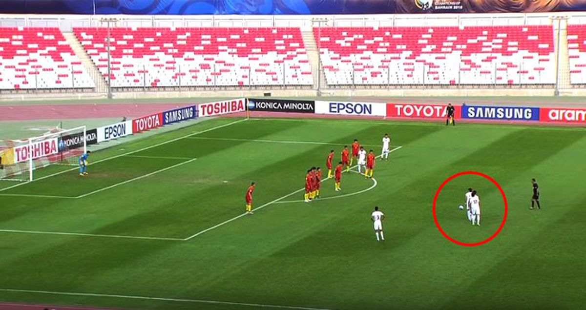 Tacik Futbolcular, Çin Maçında Frikik Organizasyonu Yaptı