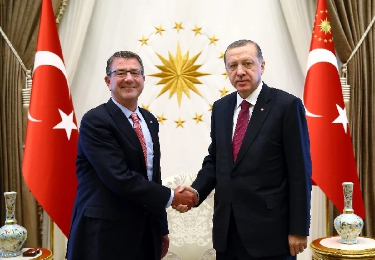 Cumhurbaşkanı Erdoğan, ABD Savunma Bakanı Carter ile Bir Araya Geldi