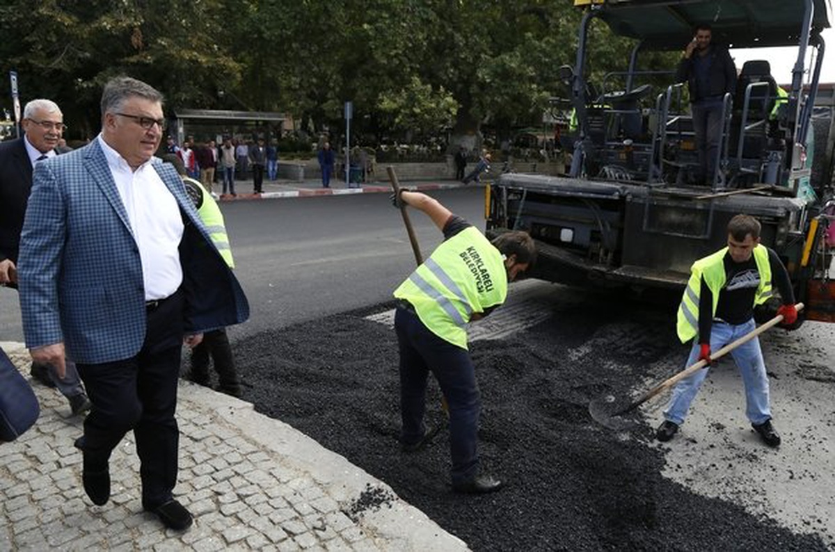 Kırklareli\'de Yol Yapım Çalışmaları