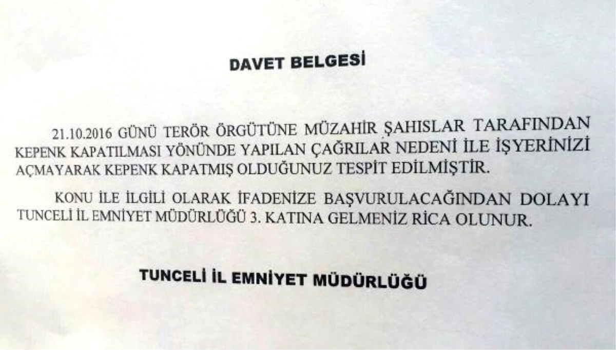 Tunceli\'de Kepenk Kapatma Eylemi Sonrası 12 Gözaltı