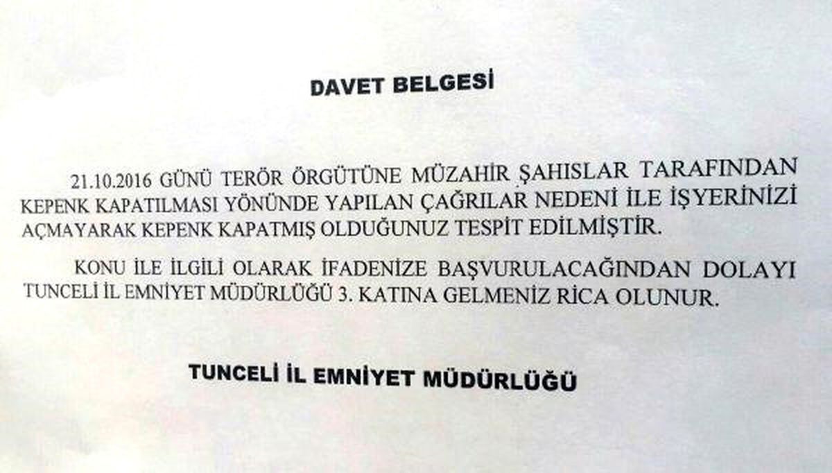 Tunceli\'de Kepenk Kapatma Eylemi Sonrası 12 Gözaltı