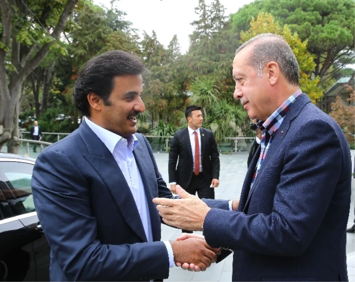 Cumhurbaşkanı Erdoğan, Katar Emiri ile Bir Araya Geldi