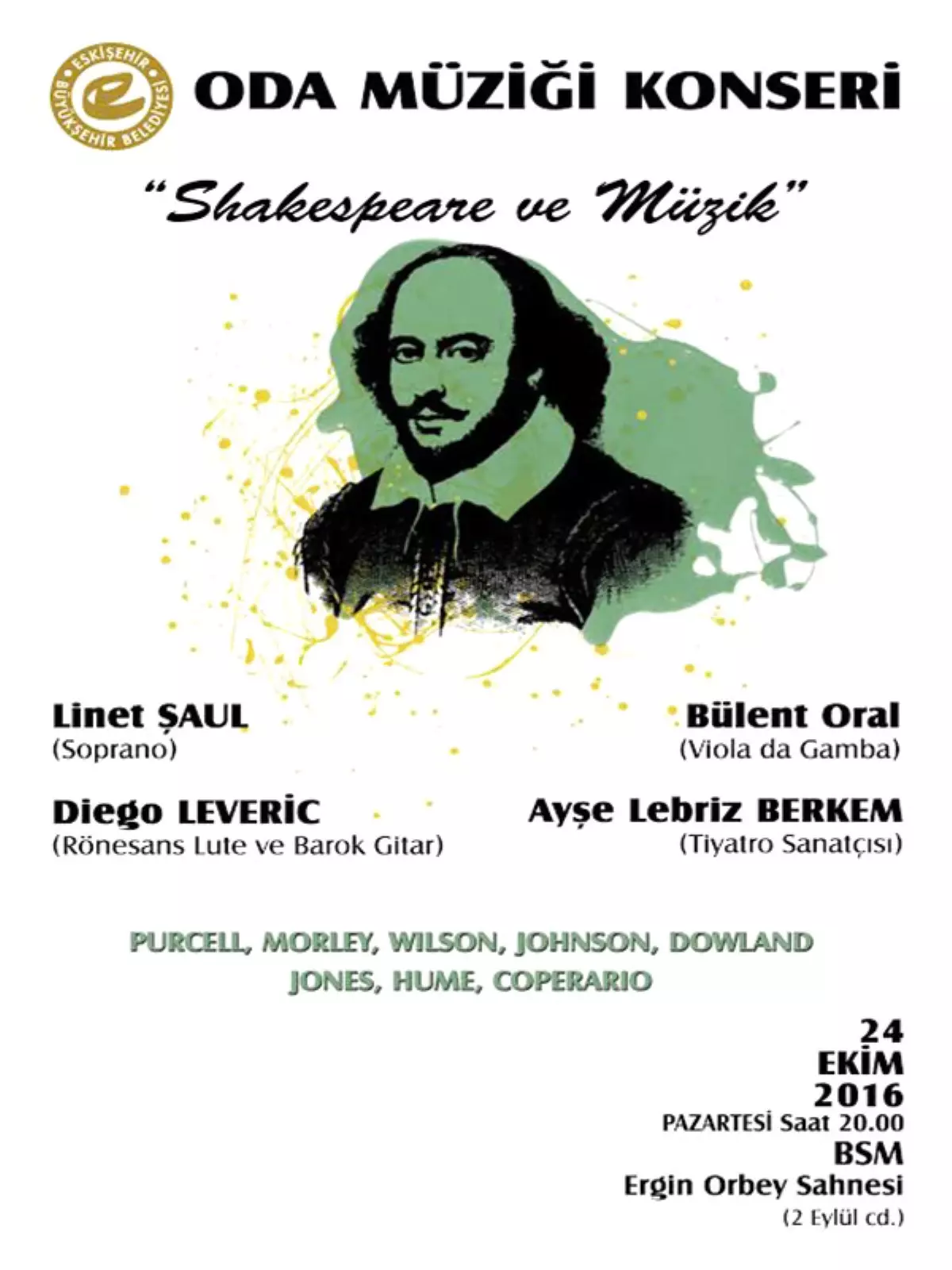 24 Ekim "Shakespeare ve Müzik"