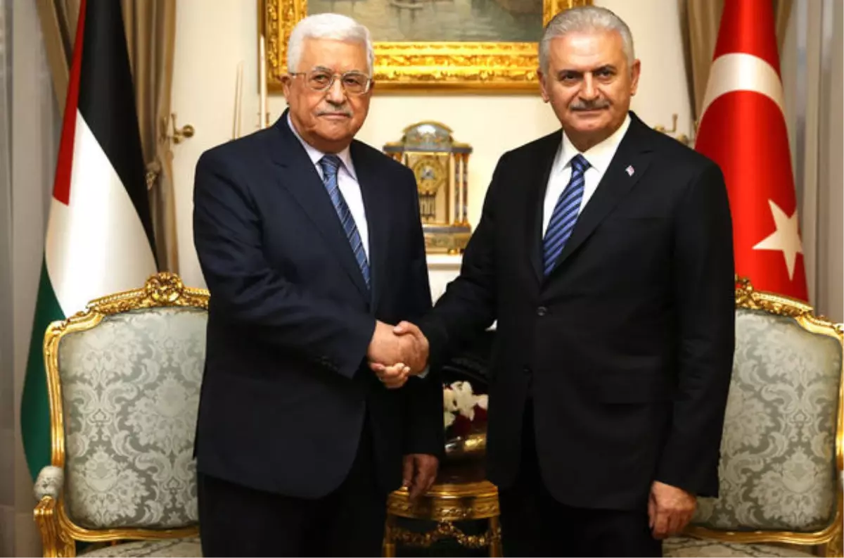 Başbakan Yıldırım, Filistin Devlet Başkanı Abbas\'la Görüştü