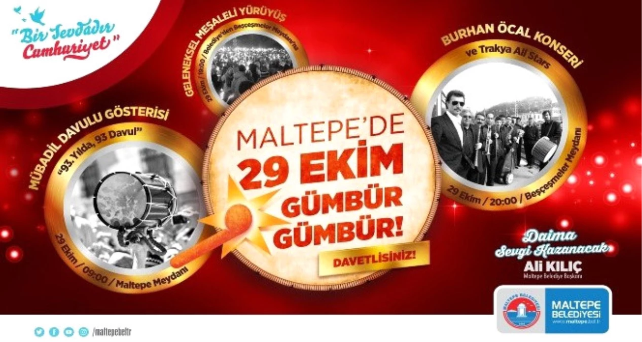 Maltepe\'de Cumhuriyet Bayramı 93 Davullu Yürüyüş ile Kutlanacak