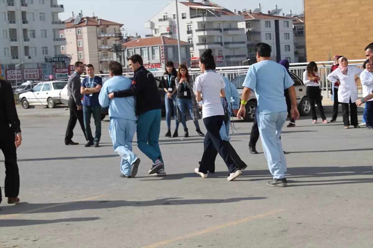 Karaman Devlet Hastanesinde Tatbikat