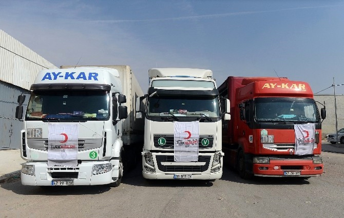 Kızılay\'ın Musul Yardım Konvoyu Erbil\'e Ulaştı