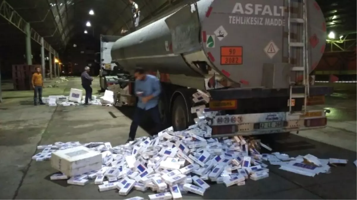 Akaryakıt Tankerinden Kaçak Sigara Çıktı