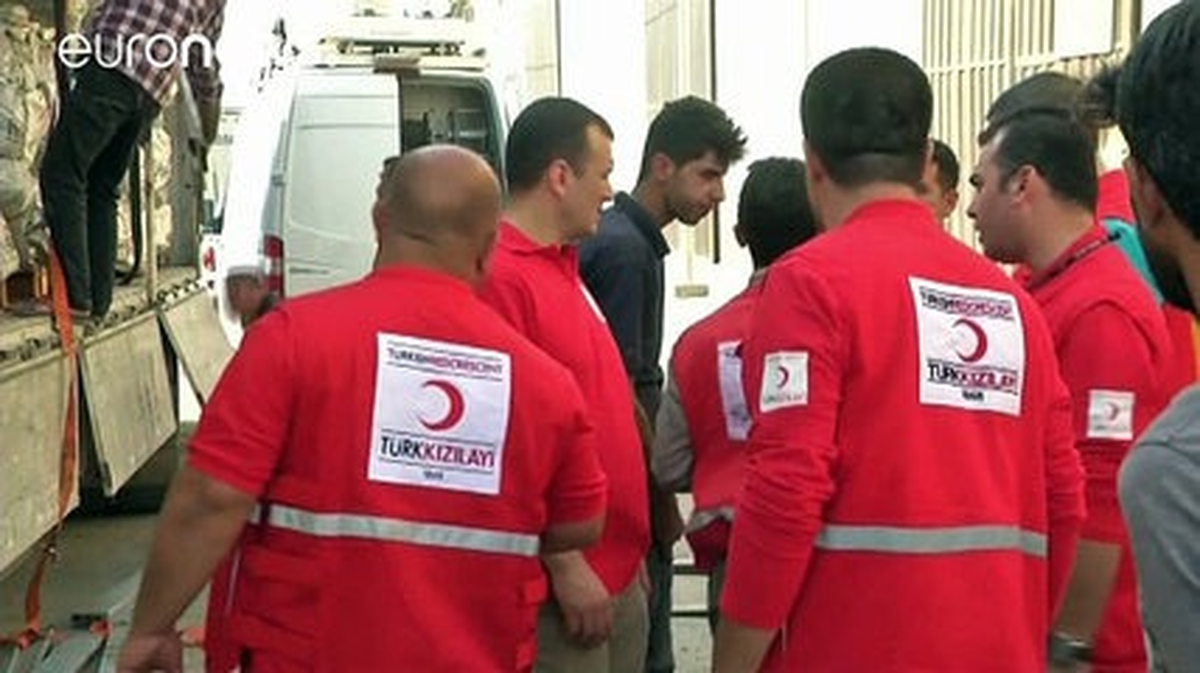 Musul\'a İlk Uluslararası İnsani Yardım Türk Kızılayı\'ndan