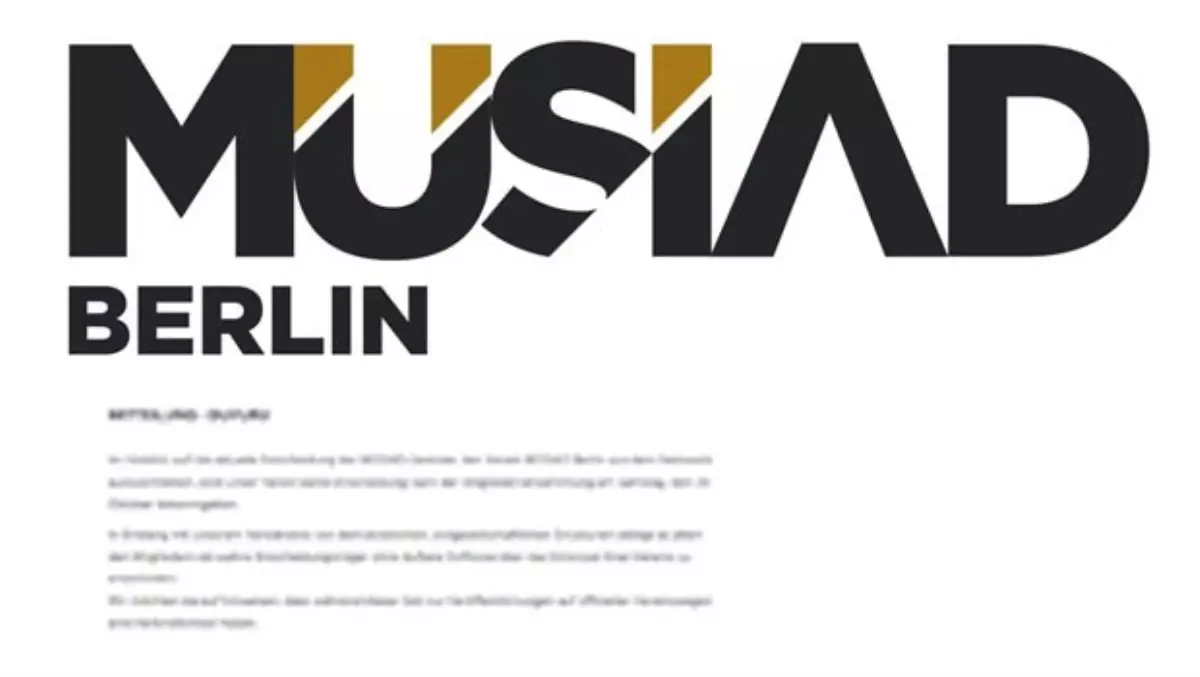 Genel Merkez ile Müsiad Berlin\'in Aidat Kavgası